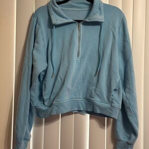 Blue Half-Zip Women's Sweater